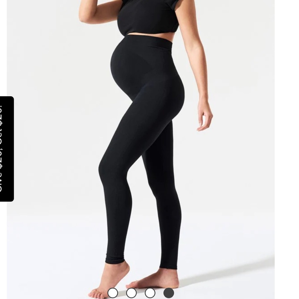 BLANQI Everyday Maternity Belly Support Leggings, Black, Size Medium